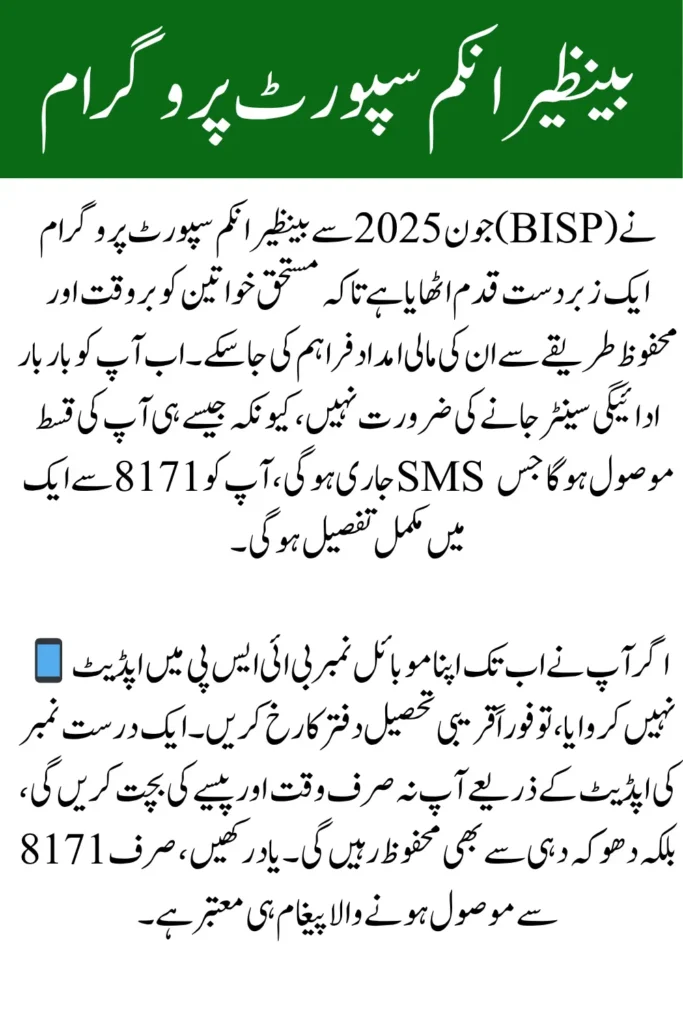 BISP June Payment 8171 SMS Alerts Complete Guide for Beneficiaries